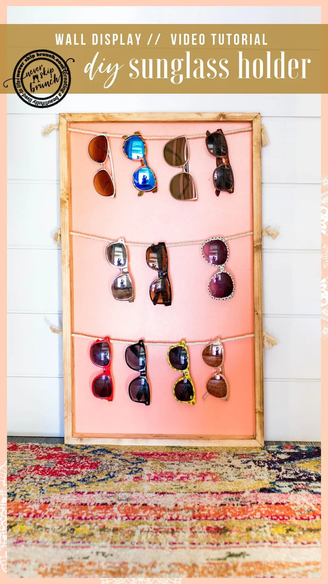 Simple diy sunglass holder: Get organized now