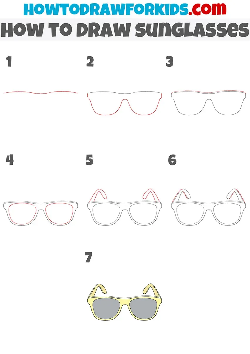 Starting Simple: The Basic Shapes for How to Draw Sunglasses