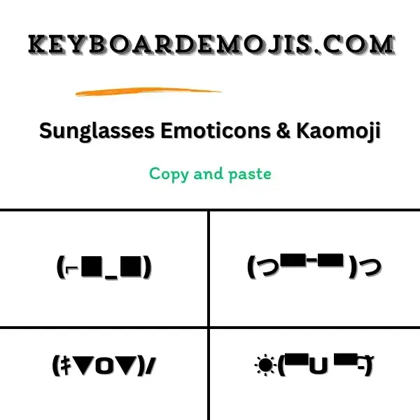 What Exactly is a Sunglass Kaomoji?